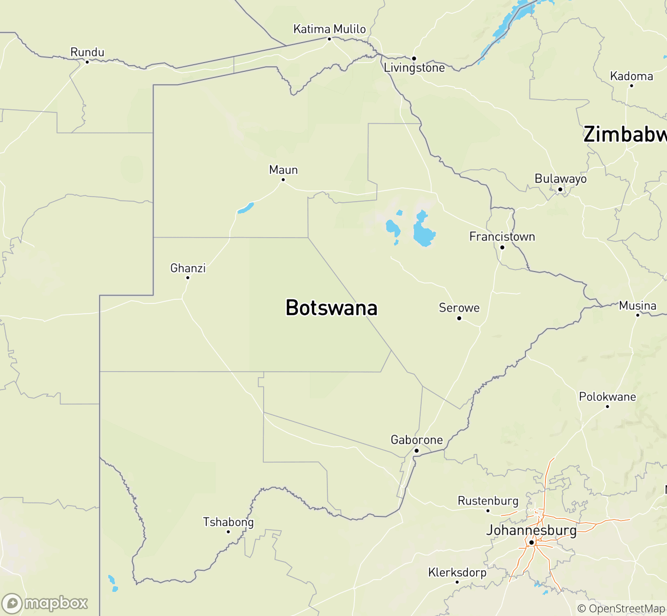 Botswana Map