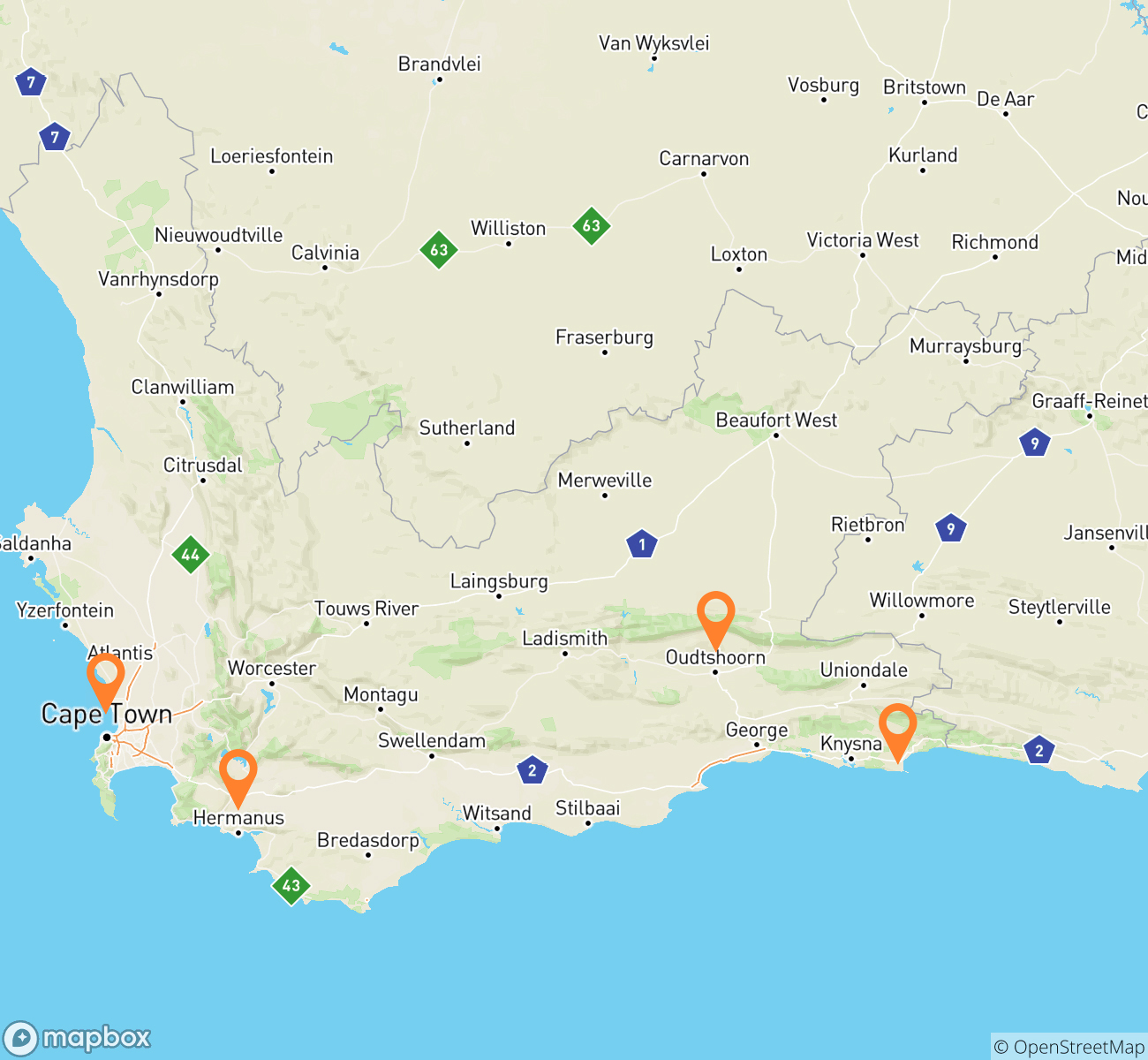 Garden Route Map