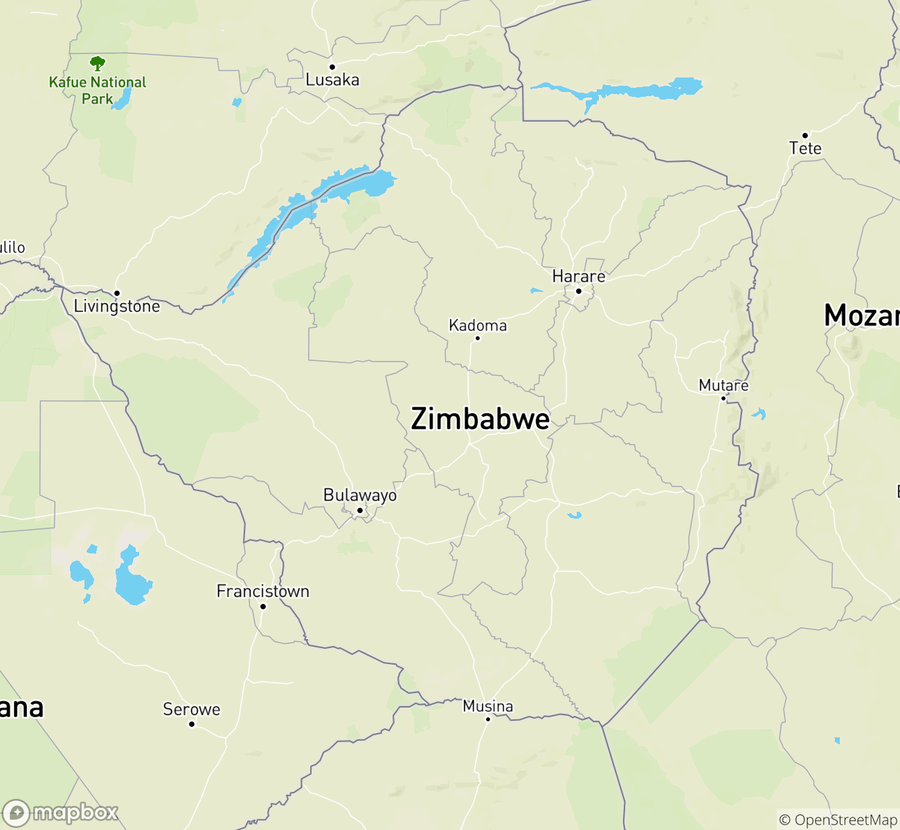 Zimbabwe Map