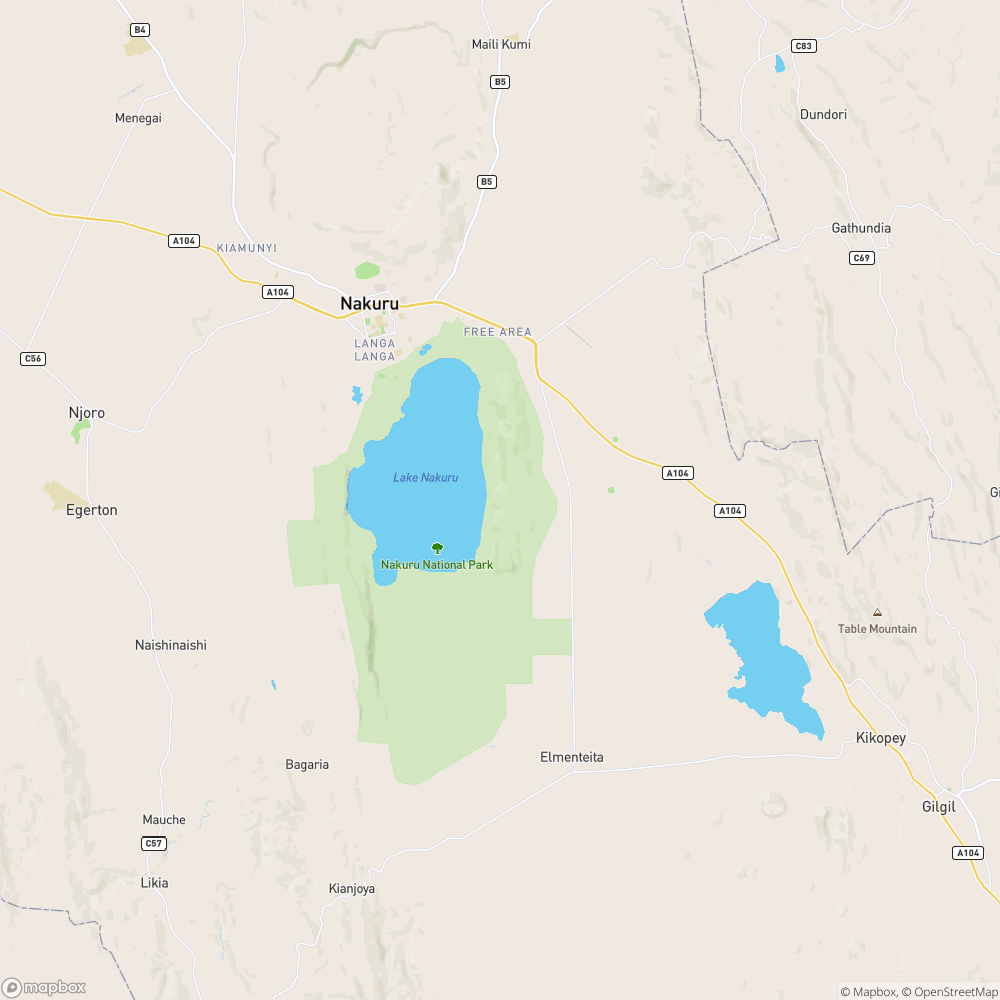 Lake Nakuru Map